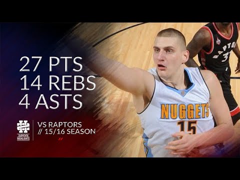 Nikola Jokic 27 pts 14 rebs 4 asts vs Raptors 15/16 season