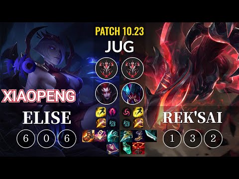 DMO Xiaopeng Elise vs Rek'Sai Jungle - KR Patch 10.23