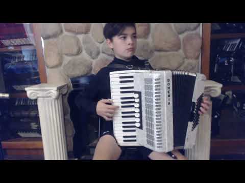 5709 - White Pearl Bohemia Pirat 72 Piano Accordion LMM 34 72 $1699