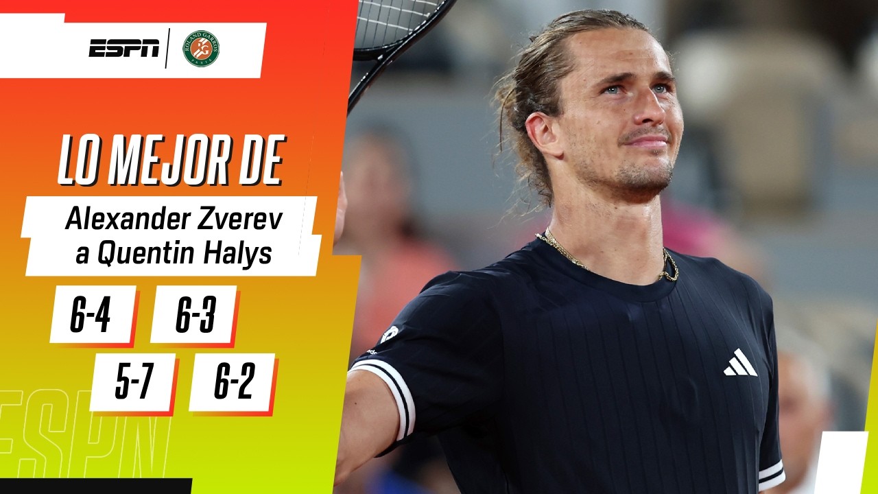CON PASO FIRME: ZVEREV DERROTÓ A HALYS Y YA ESTÁ EN LOS OCTAVOS DE ROLAND GARROS | RESUMEN