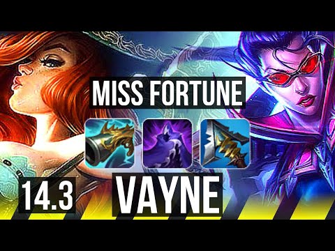MISS FORTUNE & Ashe vs VAYNE & Malzahar (ADC) | Godlike | KR Diamond | 14.3