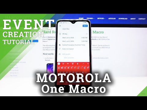 How to Add Event to Calendar in MOTOROLA One Macro - Customize Calendar
