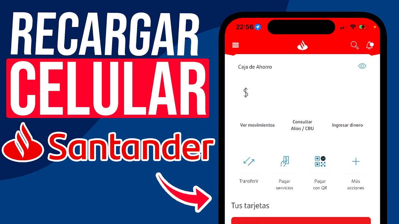 Como hacer una RECARGA desde la APP de SANTANDER | (PASO A PASO) 2024