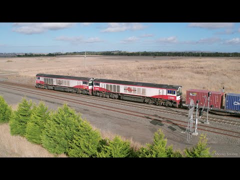 7922V SBR / SCT Dooen Container Train Departs Gheringhap Loop (13/4/2023) - PoathTV Railways