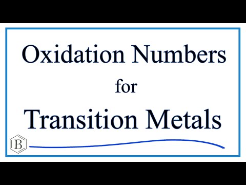 Finding Oxidation Numbers for Transition Metals
