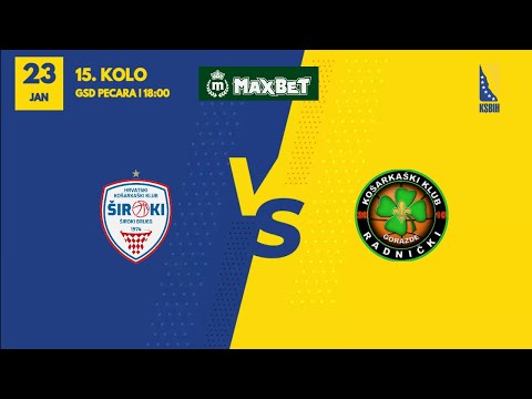 🔴 UŽIVO: HKK Široki TT Kabeli vs KK Radnički | MAXBET LIGA | Kolo 15 | 23.01.2026