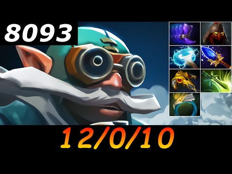 Dota 2 Gyrocopter 8093 MMR 12/0/10 (Kills/Deaths/Assists) Ranked Full Gameplay
