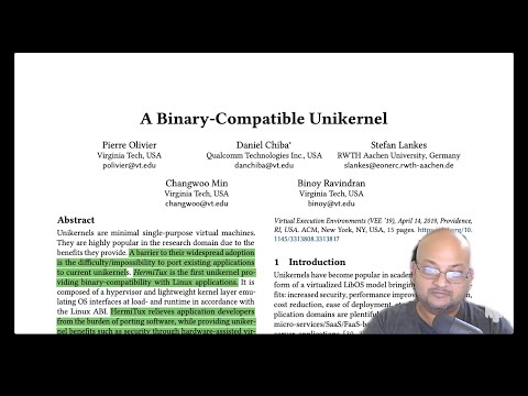 Read a paper: A Binary-Compatible Unikernel