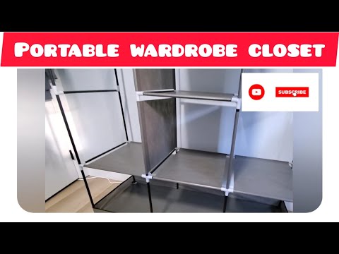 UDEAR Portable Wardrobe Closet Clothes Organizer | Grey |