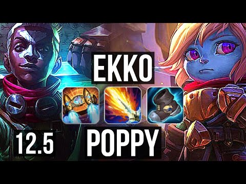 EKKO vs POPPY (MID) | 6.8M mastery, 1600+ games, Legendary | EUW Challenger | 12.5