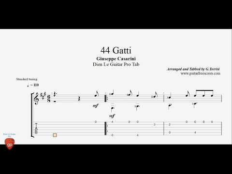 44 Gatti by Giuseppe Casarini - Guitar Pro Tab