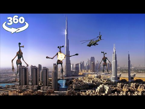Short Film Siren Head Attack Dubai Burj Khalifa | 360 VR Movie