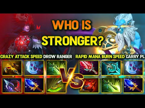 WHO IS STRONGER? | CRAZY ATTACK SPEED DROW RANGER VS. RAPID MANA BURN ARMY GOD PHANTOM LANCER DOTA 2