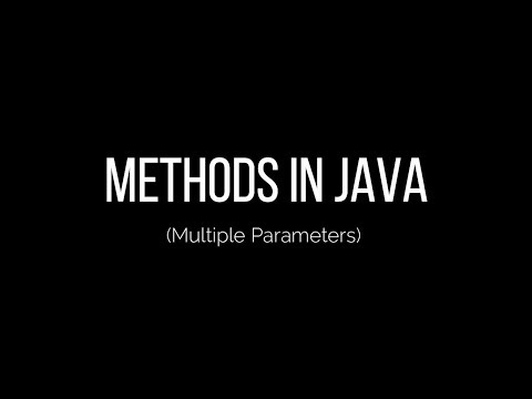 12 Methods In Java Multiple Parameters