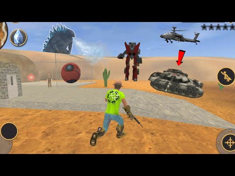 Vegas Crime Simulator (Vegas Hero Fight in US Army Base) US Army Tank Fight - Android Gameplay HD