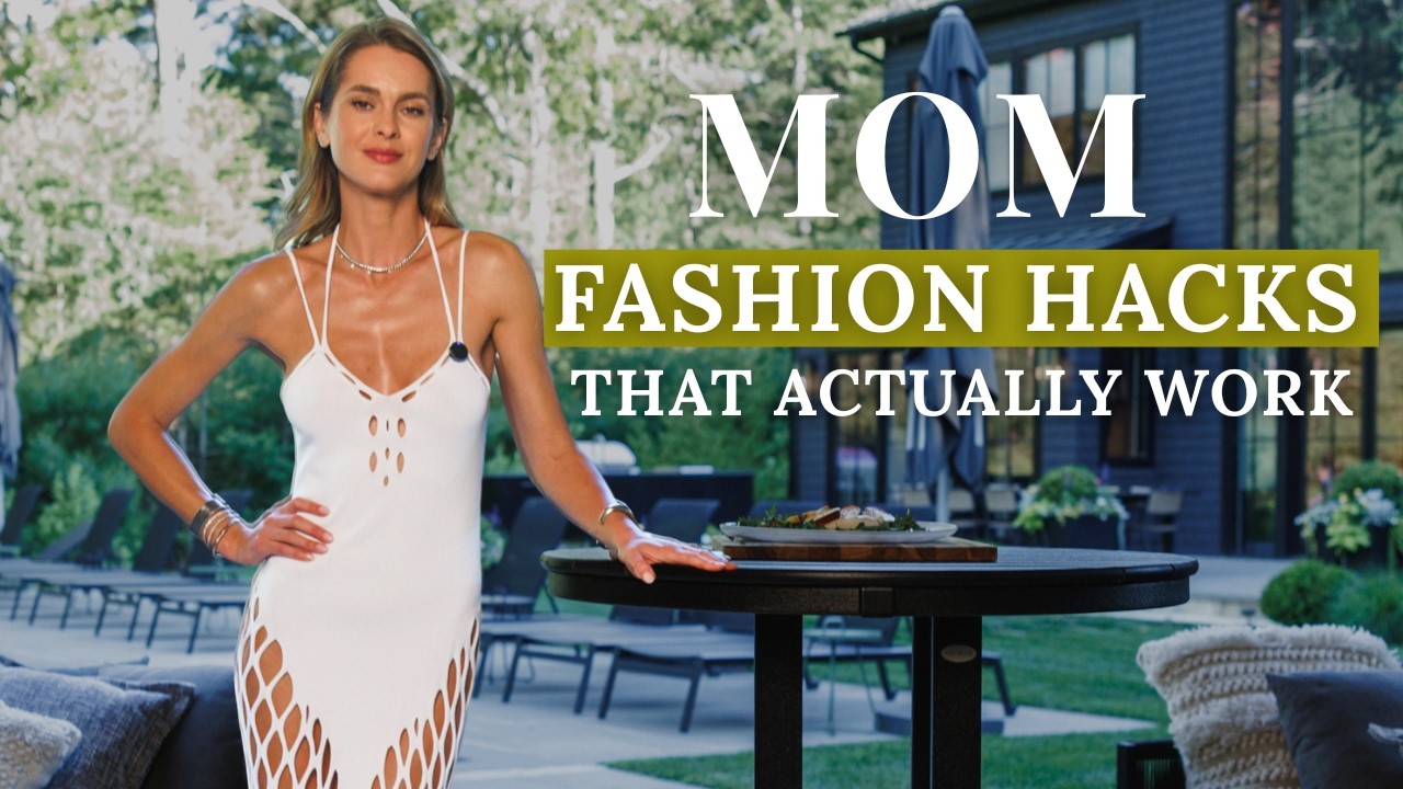 How I stay stylish with 2 kids:  mom fashion hacks that actually work + summer peach salad