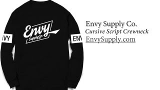 'Cursive Script Crewneck Black' by Envy Supply Co.