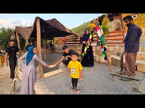 Building a Beautiful Seating Platform in a Nomadic Tent | Amir and Family's DIY Project
