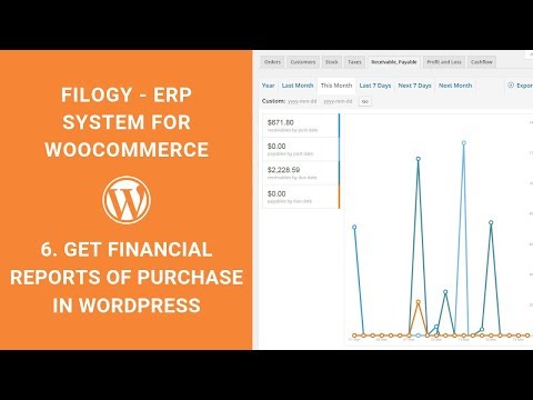 6. Filogy ERP financial reports of purchase for WooCommerce