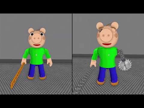 OLD BALDI VS NEW CYBORG BALDI JUMPSCARE - Roblox Piggy FANGAME