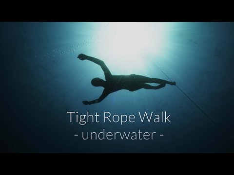 Freediving TV - Cool Tight Rope Walk - underwater - shot with Apneista in Amed, Bali