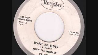John Lee Hooker - Want Ad Blues