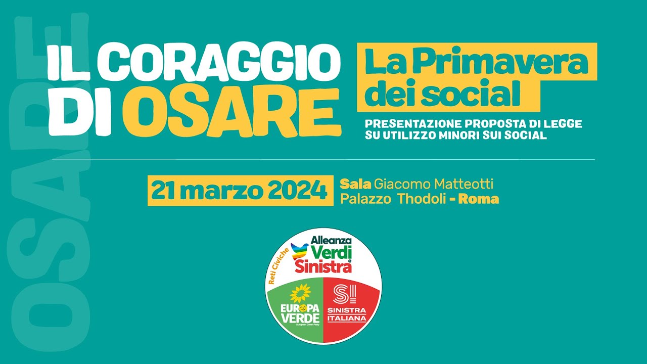 La Primavera dei Social - Presentazione proposta di legge su utilizzo minori sui social