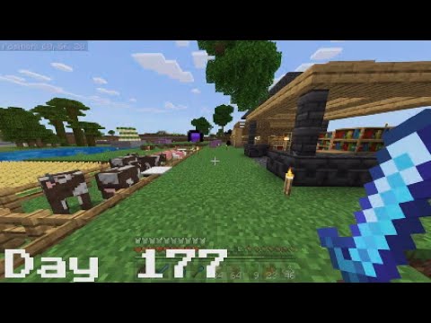 Minecraft day 177 of 365 ( simi-automatic farming)