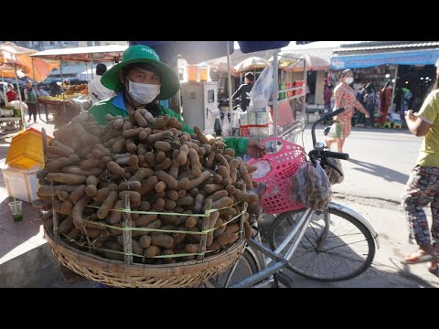 Walk Around Street Food Market @Phsa Prey Tea - Morning Daily LifeStyle of Vendors at PreyTea Market