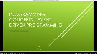 Programming Concepts - Event-Driven Programming