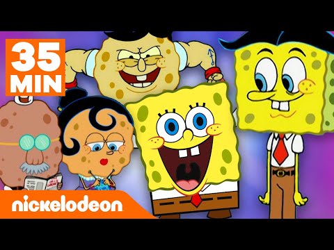 SpongeBob | 35 minutowy maraton z rodziną SpongeBoba! | Nickelodeon Polska