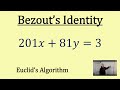 Extended Euclid Algorithm to solve 201x+81y=3