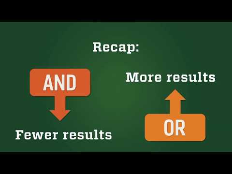 Databases: Using AND & OR in Searches