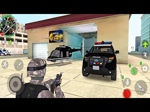 Helicopter and Police Car Driving In Open World Game - Android Gameplay