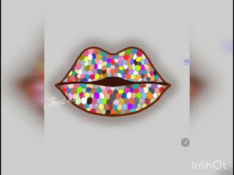 How to Draw Realistic Sequin Lips Tutorial | how to draw glitter lips 💋