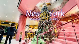 [4K] NYC Walking Tour Swarovski on Fifth🦢 A new fancy jewelry store on 5th Ave! #nyc #swarovski