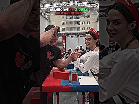 🔥Akimbo 69 Vs 3 Girls Arm Wrestling