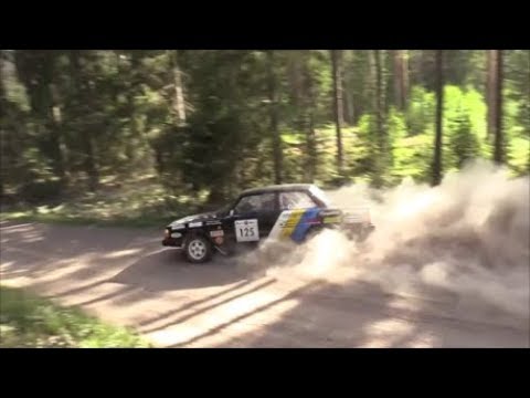 Midnattssolsrallyt 2018 Etapp 2 från SS 9 och SS 11 fin rallyåkning med mycket ställ