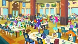 Kadr z teledysku Canción de la Cafetería [Helping Twilight Win the Crown] (Latin Spanish) tekst piosenki My Little Pony: Equestria Girls (OST)