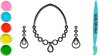 "Easy Necklace Drawing and Coloring for Kids | Step-by-Step Tutorial | YouTube"