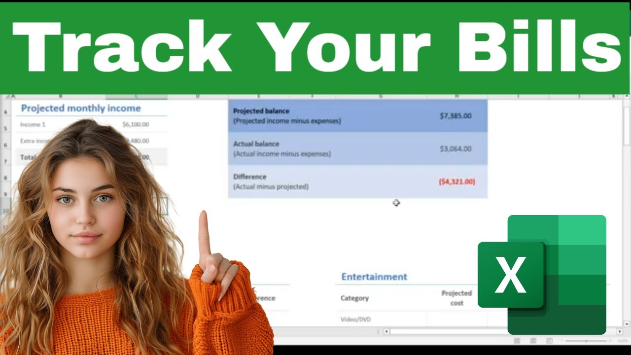 How to Use Excel to TRACK YOUR BILLS (Free Templates & Customized)