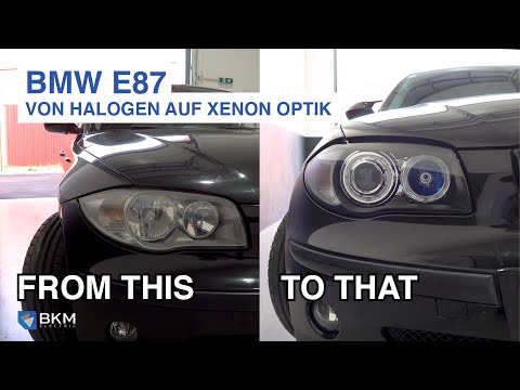 HOW TO: Convert BMW E87/E88/E82 halogen headlights to xenon optics