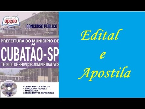 Apostila Prefeitura de Cubatão para o Cargo de Técnico de Serviços Administrativos