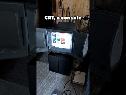 This is the WEIRDEST CRT ever… (or coolest) #retrogaming #crt #crtgaming #gaming #n64 #gamecube #wii