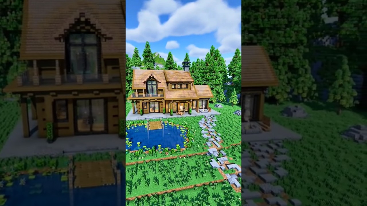 Cabin home built with @paintergigi & @airtugmc #minecraft #mcpe #minecraftserver #foryou