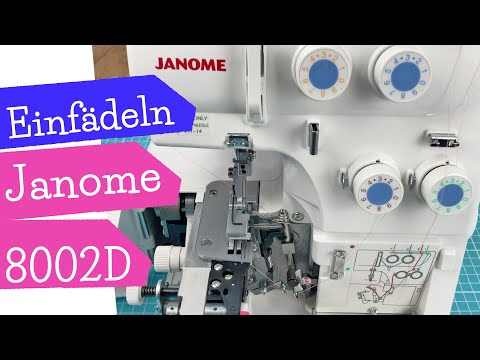 Einfädeln Janome 8002D | einfädeln Janome Overlock 8002D | how to thread | threading | mommymade