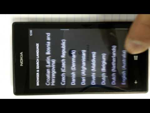 How to change Language and Region on Nokia Lumia 520.