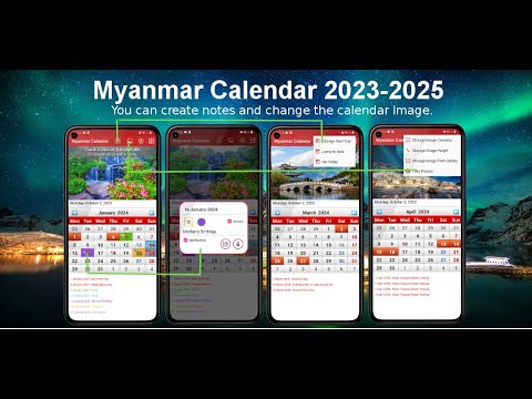 Myanmar Calendar 2024 Video