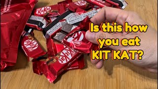 Is this how you eat KIT KAT?