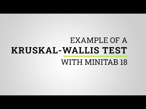 Kruskal Wallis Test Using Minitab